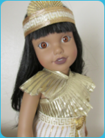Global Friends Aziza - Egyptian doll with national dress and headband